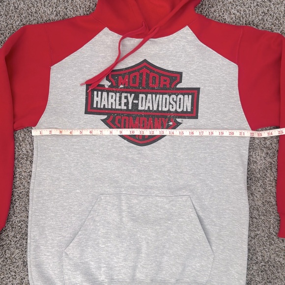 Harley Davidson Hoodie | Color: Two Tone - Red/Athletic Heather | Size: Medium - Picture 5 of 5